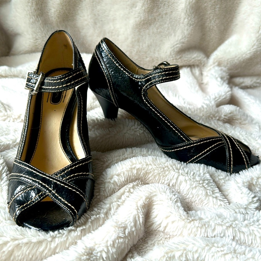Sam & Libby Retro Ankle Strap Heels